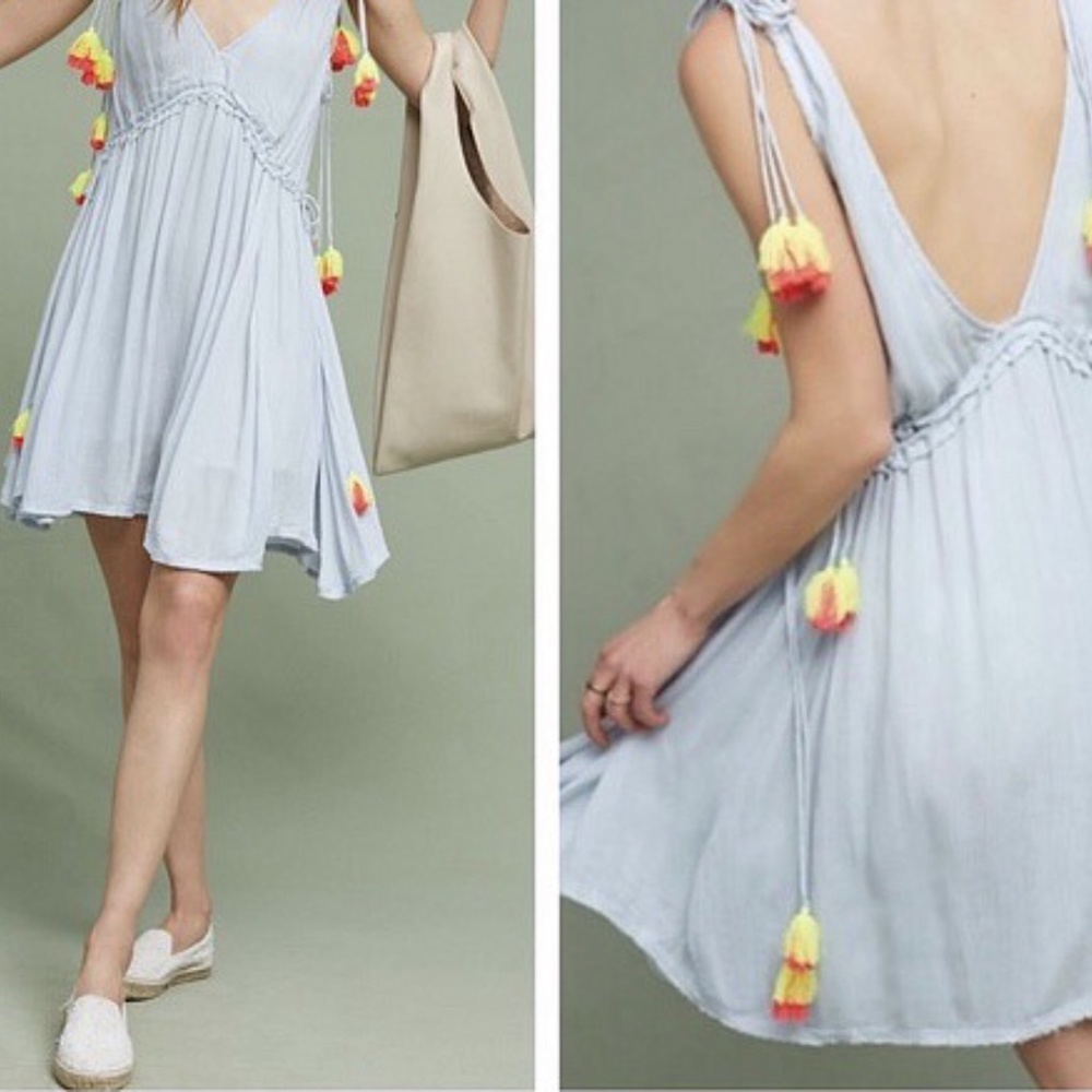 ANTHROPOLOGIE BROOK TASSELED COVER-UP